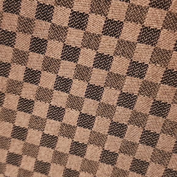 Brown Checkered Men's Travel Bag - Picture 4 of 6